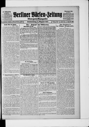 Berliner Börsen-Zeitung vom 04.08.1921