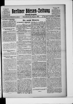 Berliner Börsen-Zeitung vom 06.08.1921