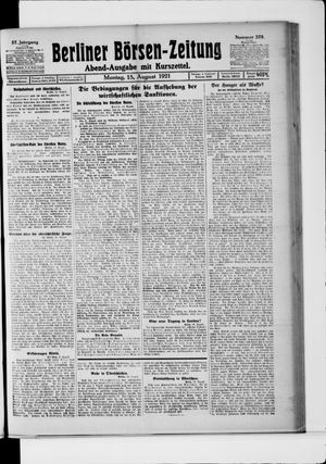 Berliner Börsen-Zeitung vom 15.08.1921
