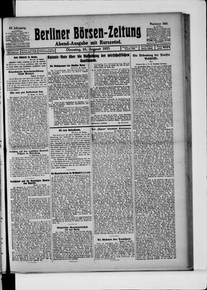 Berliner Börsen-Zeitung vom 16.08.1921