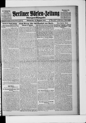 Berliner Börsen-Zeitung on Aug 17, 1921
