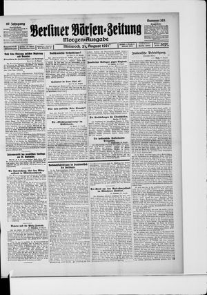 Berliner Börsen-Zeitung vom 24.08.1921