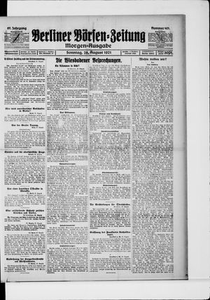 Berliner Börsen-Zeitung vom 28.08.1921
