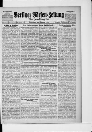 Berliner Börsen-Zeitung vom 30.08.1921