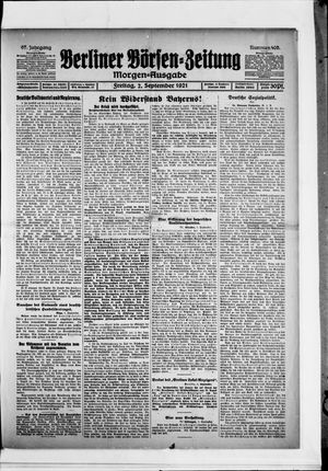 Berliner Börsen-Zeitung vom 02.09.1921