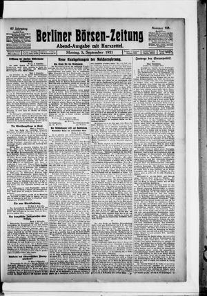 Berliner Börsen-Zeitung vom 05.09.1921