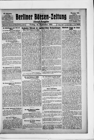 Berliner Börsen-Zeitung vom 16.09.1921