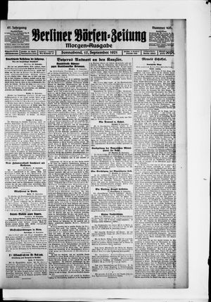 Berliner Börsen-Zeitung vom 17.09.1921
