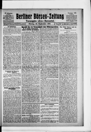 Berliner Börsen-Zeitung vom 26.09.1921
