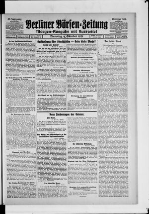 Berliner Börsen-Zeitung vom 04.10.1921