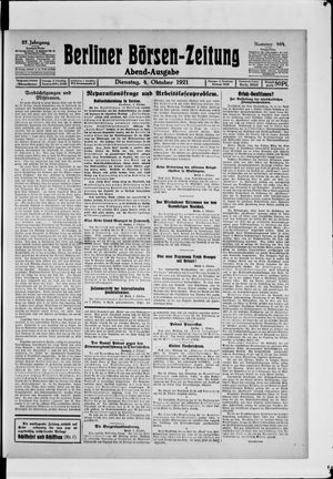Berliner Börsen-Zeitung vom 04.10.1921