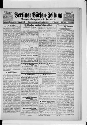 Berliner Börsen-Zeitung vom 06.10.1921