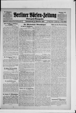 Berliner Börsen-Zeitung vom 08.10.1921