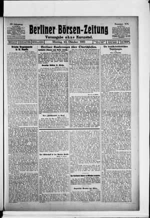 Berliner Börsen-Zeitung vom 10.10.1921