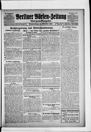 Berliner Börsen-Zeitung vom 13.10.1921