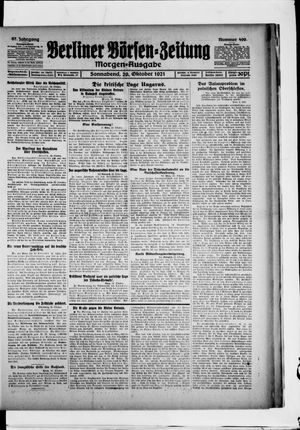 Berliner Börsen-Zeitung vom 29.10.1921