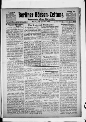 Berliner Börsen-Zeitung vom 31.10.1921