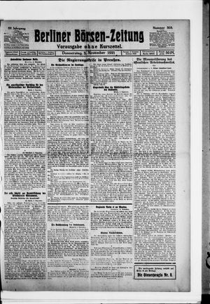 Berliner Börsen-Zeitung vom 03.11.1921