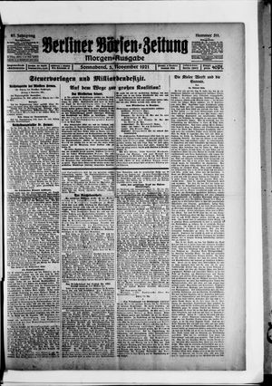 Berliner Börsen-Zeitung vom 05.11.1921