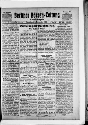 Berliner Börsen-Zeitung vom 05.11.1921