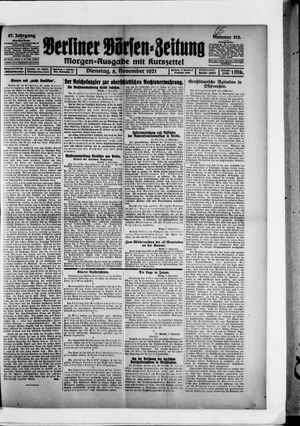 Berliner Börsen-Zeitung vom 08.11.1921