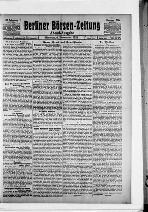 Berliner Börsen-Zeitung vom 09.11.1921