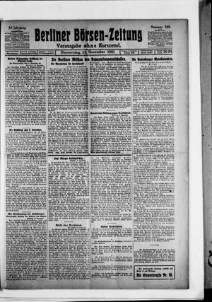 Berliner Börsen-Zeitung on Nov 10, 1921
