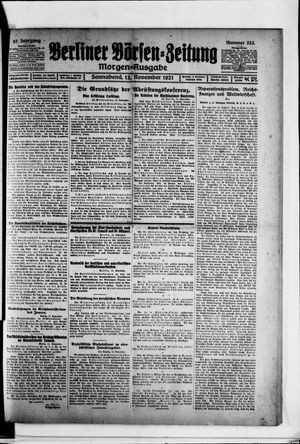 Berliner Börsen-Zeitung vom 12.11.1921