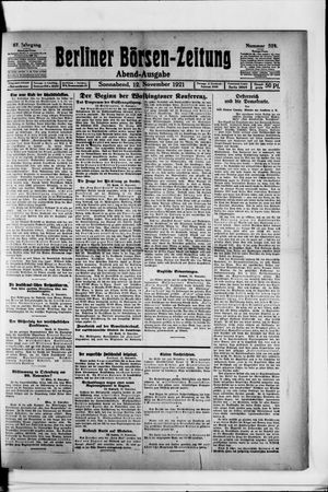 Berliner Börsen-Zeitung vom 12.11.1921