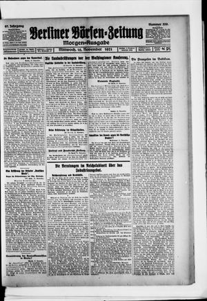 Berliner Börsen-Zeitung vom 16.11.1921