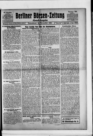 Berliner Börsen-Zeitung vom 19.11.1921