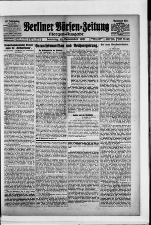 Berliner Börsen-Zeitung vom 20.11.1921
