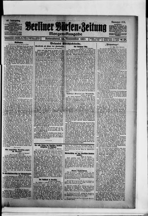 Berliner Börsen-Zeitung vom 26.11.1921