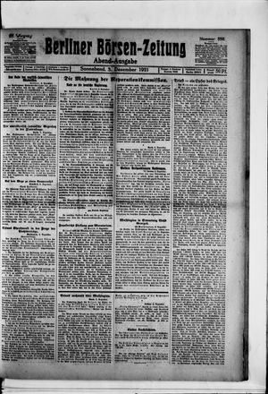 Berliner Börsen-Zeitung vom 03.12.1921