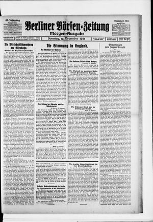 Berliner Börsen-Zeitung vom 18.12.1921