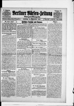 Berliner Börsen-Zeitung vom 23.12.1921