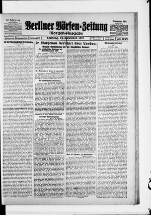 Berliner Börsen-Zeitung vom 25.12.1921