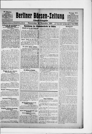 Berliner Börsen-Zeitung vom 29.12.1921