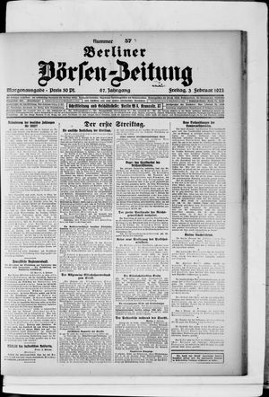 Berliner Börsen-Zeitung vom 03.02.1922