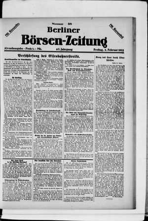 Berliner Börsen-Zeitung vom 03.02.1922