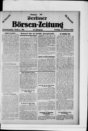 Berliner Börsen-Zeitung vom 17.02.1922