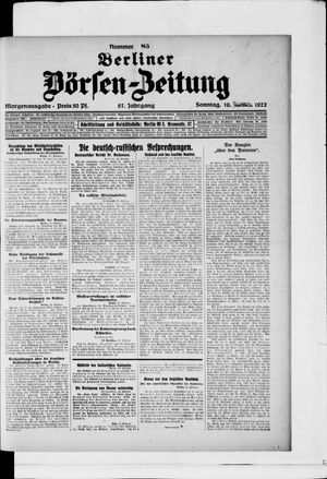 Berliner Börsen-Zeitung vom 19.02.1922