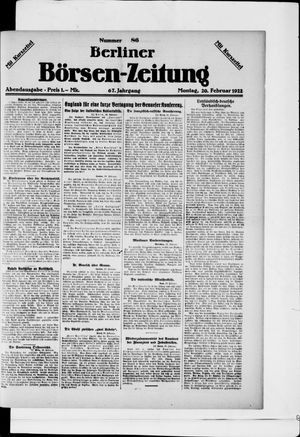 Berliner Börsen-Zeitung vom 20.02.1922
