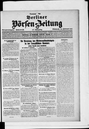Berliner Börsen-Zeitung vom 22.02.1922