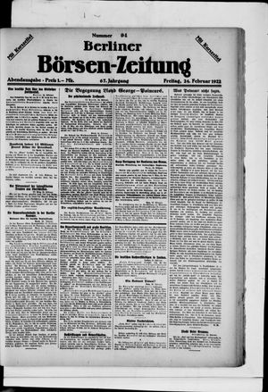 Berliner Börsen-Zeitung vom 24.02.1922