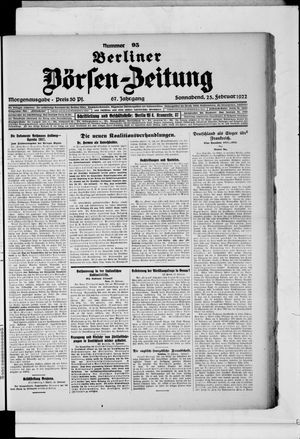 Berliner Börsen-Zeitung vom 25.02.1922