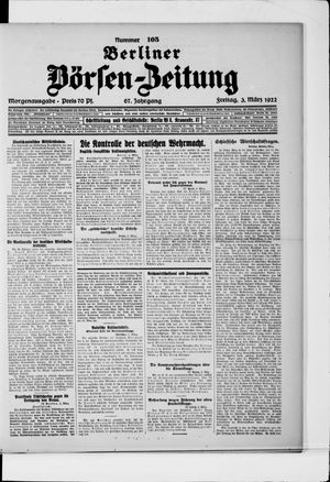 Berliner Börsen-Zeitung vom 03.03.1922