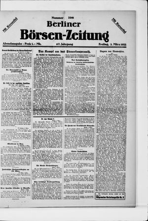 Berliner Börsen-Zeitung vom 03.03.1922