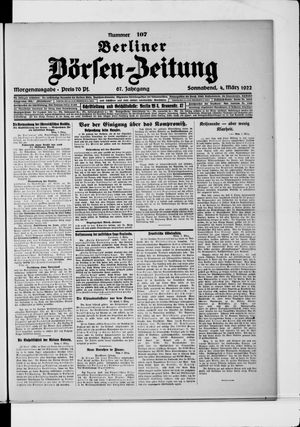 Berliner Börsen-Zeitung vom 04.03.1922