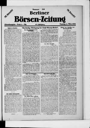 Berliner Börsen-Zeitung vom 06.03.1922